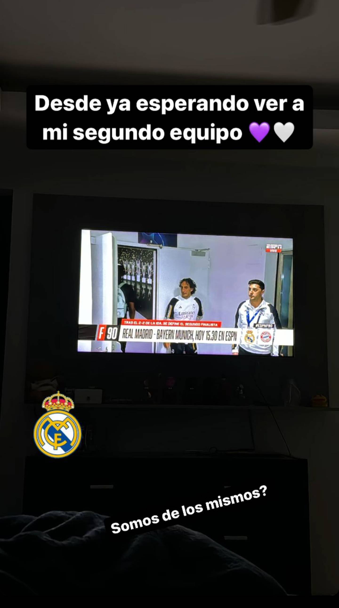 Ariel Rodríguez una vez más mostrando su fidelidad al Real Madrid. Foto: Instagram.