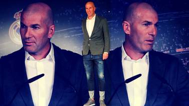 Los ajustados pantalones que usó Zidane en la presentación como técnico del Real Madrid cuestan ¢302 mil