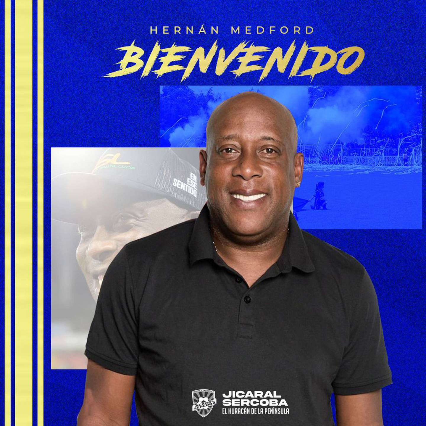 Hernán Medford fue presentado como el nuevo asesor deportivo de Jicaral. Prensa JIC.