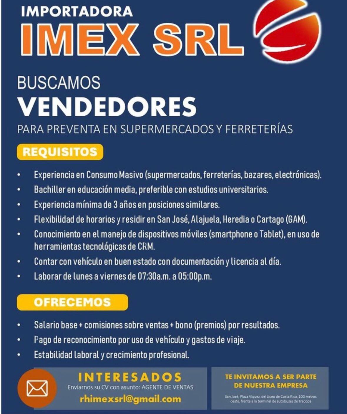 trabajo en Costa Rica