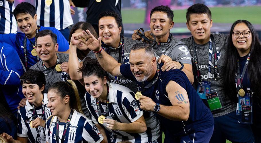 Amelia Valverde se proclamó bicampeona con el Rayadas de Monterrey, club de la Liga MX Femenil. Foto tomada de X.