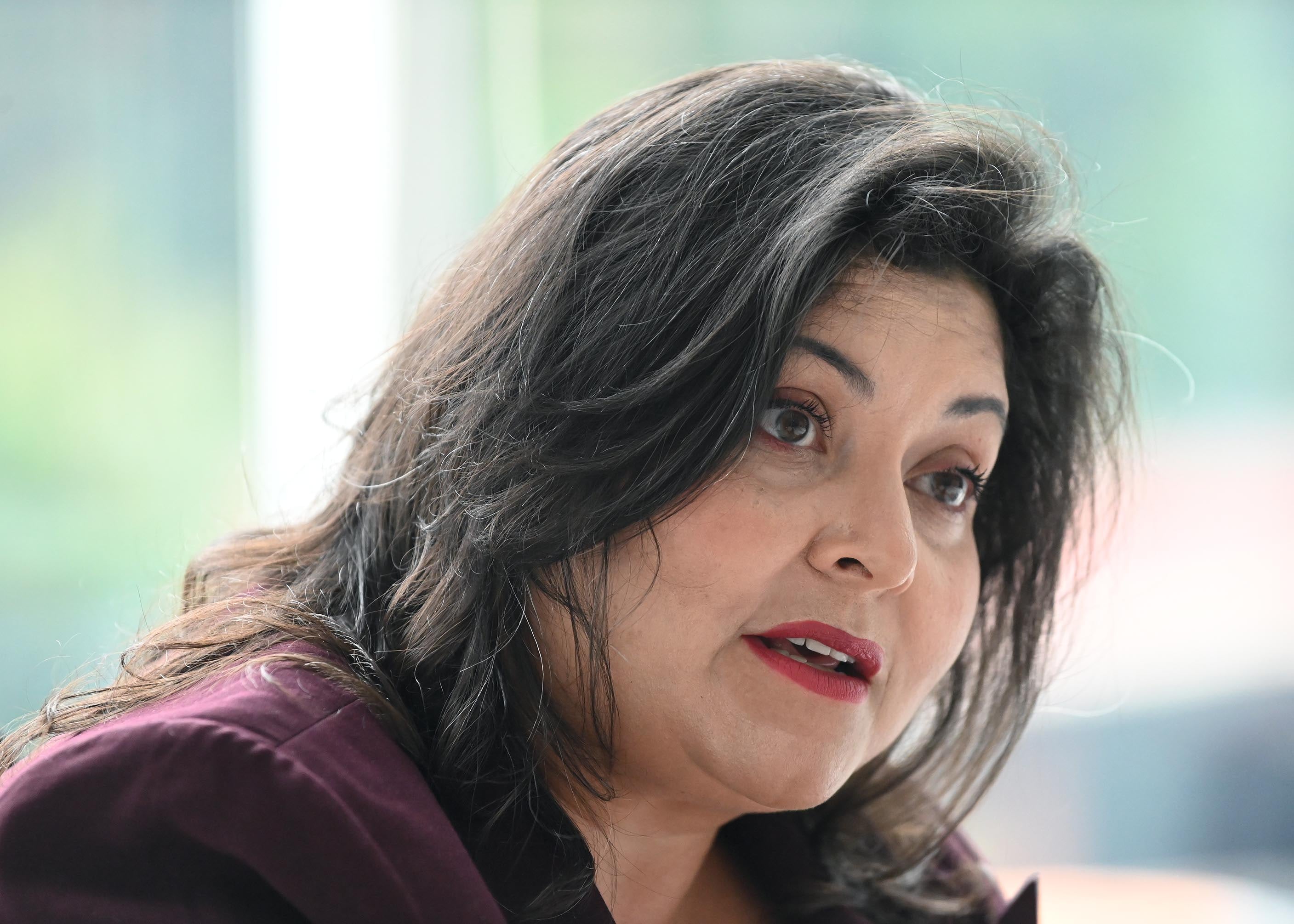 17 de junio del 2025. Oficinas centrales del Instituto Nacional de la Mujer (Inamu) en San Pedro. 10:00 hrs. Entrevista a la ministra de la mujer, Cindy Quesada, para la Revista Dominical. En la foto: Retratos de la ministra y algunas fotos durante la entrevista. Foto: Albertr Marín