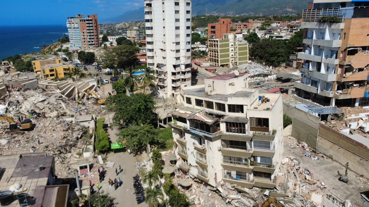 La Guaira en Venezuela, es la zona con daños por los terremotos en Venezuela el 24 de junio del 2026. Foto: Cruz Roja Costa Rica