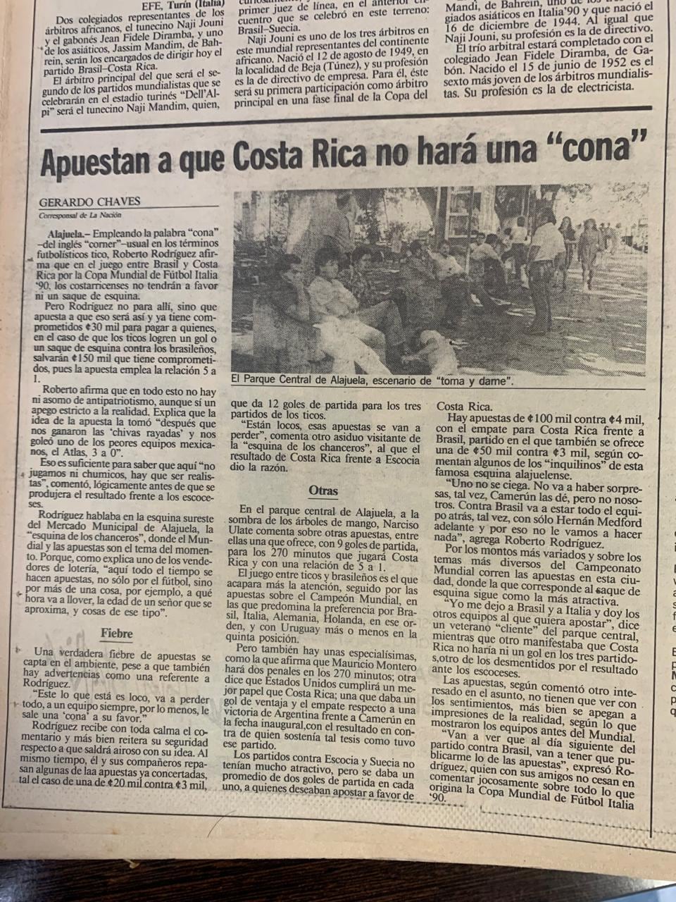 Costa Rica Brasil Italia 90.