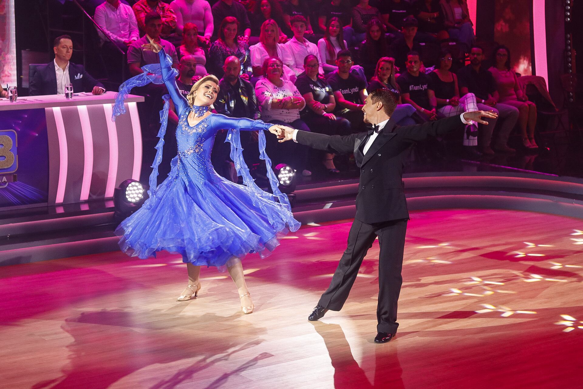 22/09/2024. Mira quién baila, Televisora de Costa Rica. Estudio Marco Picado. Sabana, San José. Fotografía: Lilly Arce. En la fotografía: Lisbeth - Javier