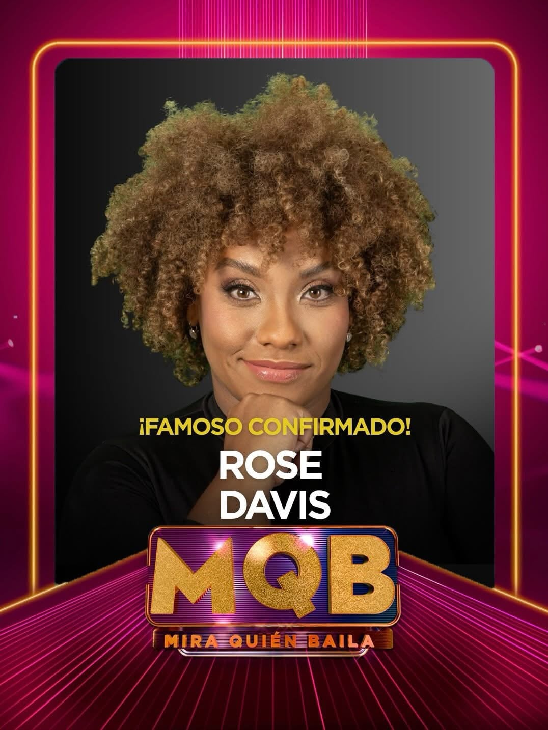 Rose Davis, locutora y participante de la tercera temporada de Mira quién baila.ada de Mira qui