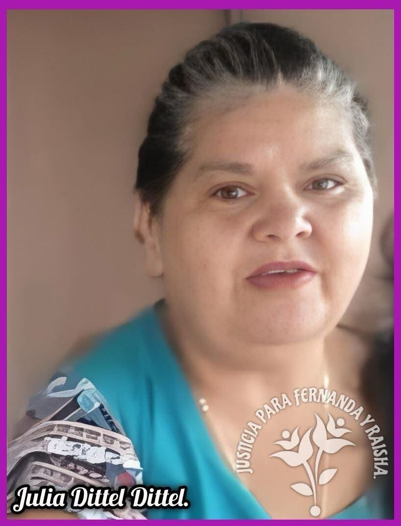 Julia Dittel fue asesinada aparentemente por su hijo. Foto: Facebook Justicia para Fernanda y Raisha
