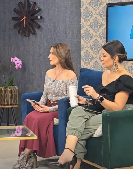 Natalia Monge y Thais Alfaro en Buen día