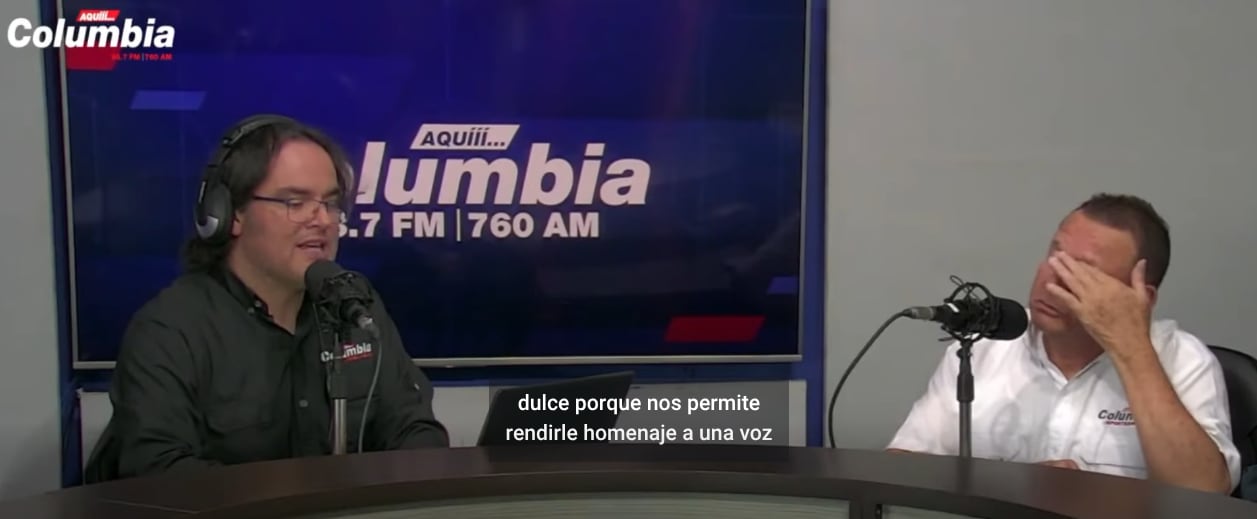 Mario Méndez, locutor comercial de radio Columbia.
