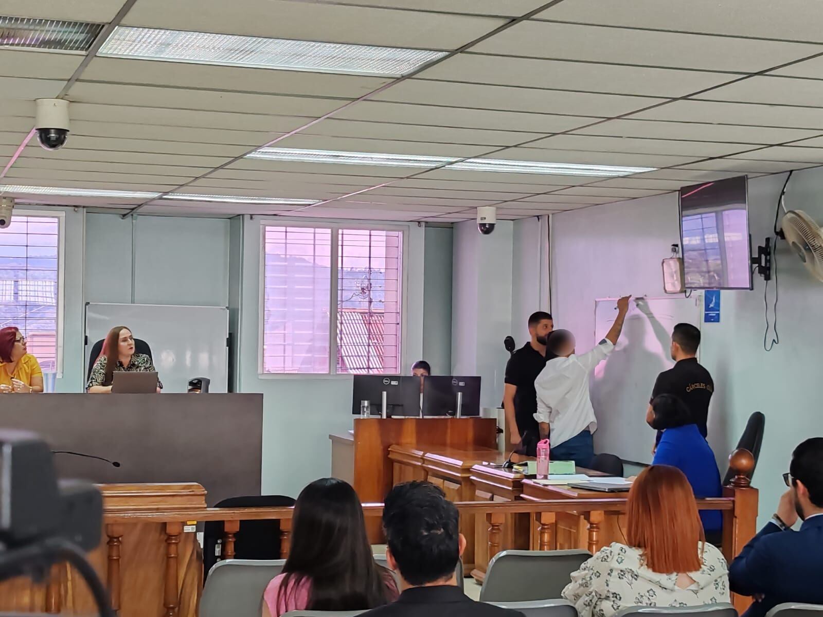 Casasola hizo un dibujo para respaldar su versión de lo sucedido el día de la desaparición de Keibril.