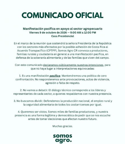 Mediante una publicación, la organización dejó en claro la participación pacífica de los involucrados.