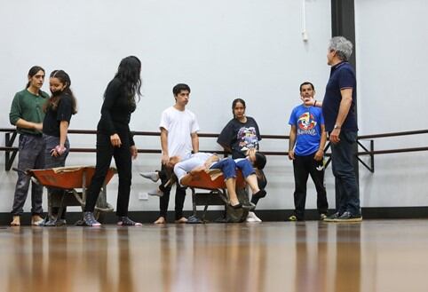 Obra de teatro "Si nosotros fuéramos ellos". Foto cortesía Ministerio de Justicia.