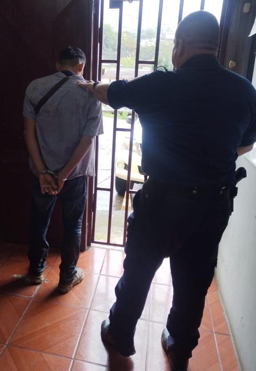 El sospechoso fue detenido por la Fuerza Pública poco después del ataque. Foto MSP.