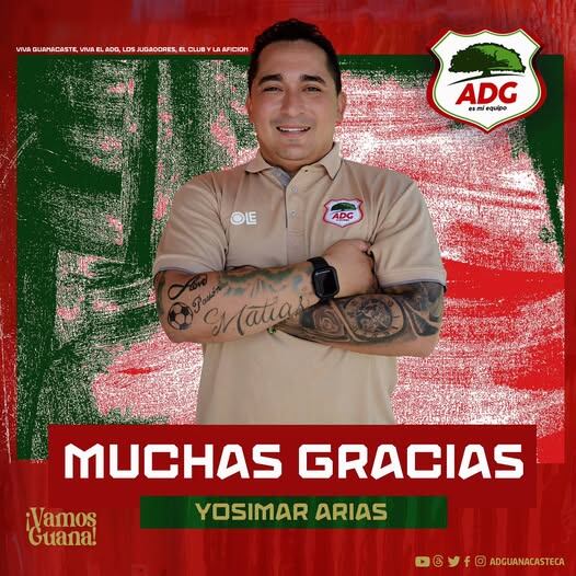 Yosimar Arias quedó fuera de Guanacasteca