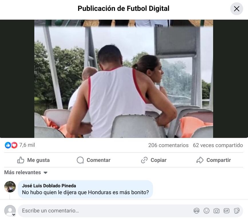 Esta fue la publicación realizada por el medio hondureño Futbol Digital.