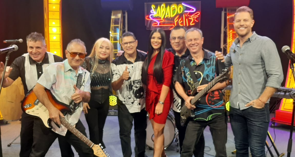 Mauricio Hoffmann, Natalia Rodríguez y Nelson Hoffmann en Sábado feliz