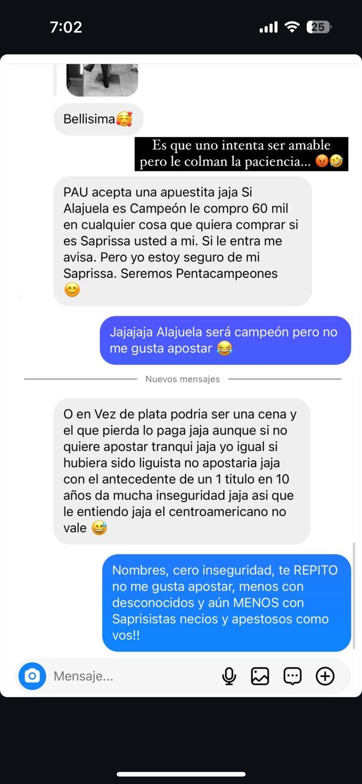 Paula Chavarría se enojó con aficionado de Saprissa