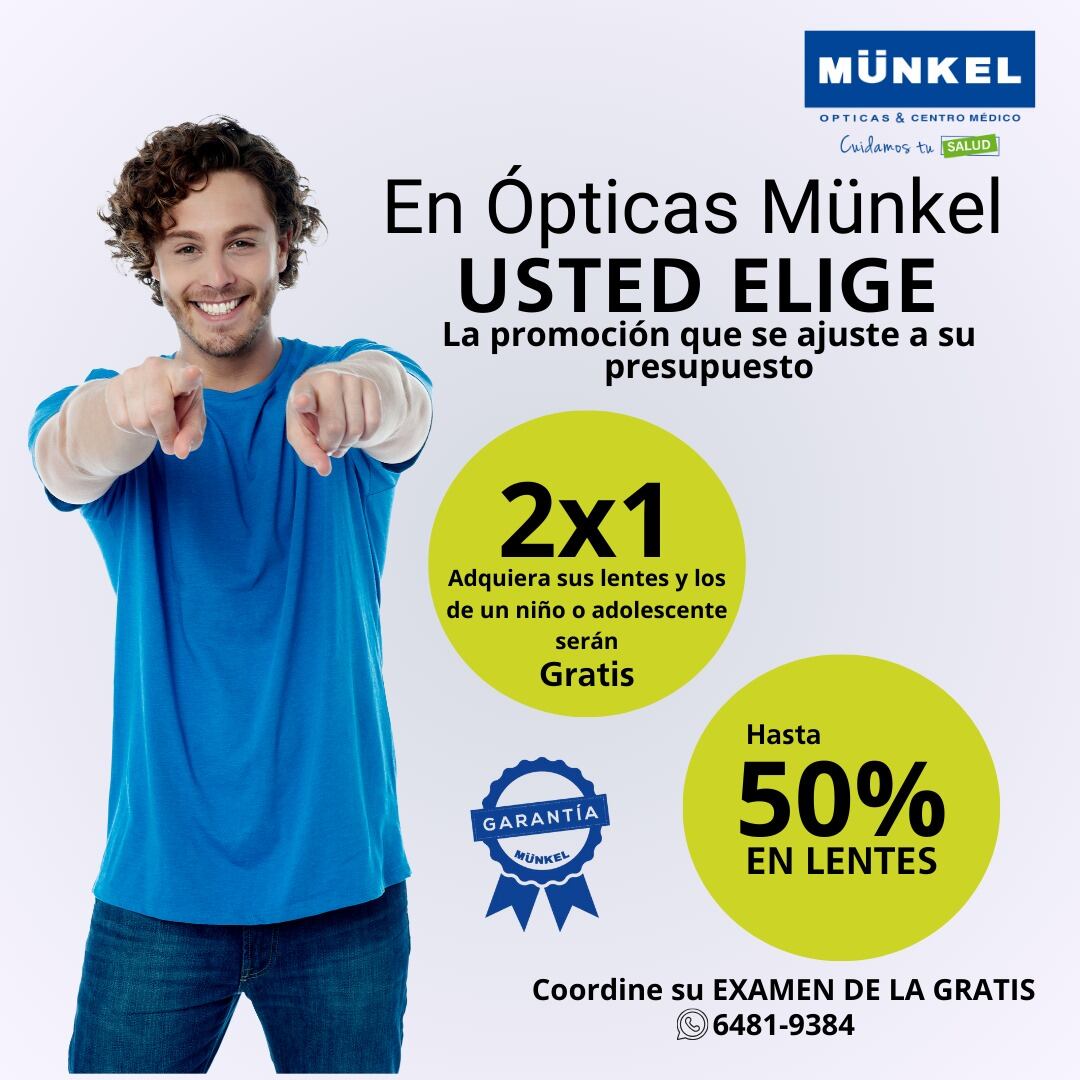 Ópticas Münkel tiene una promo única para los vecinos de Liberia.