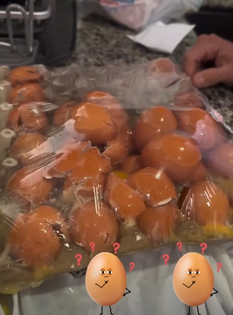 Así quedaron los huevos de Ítalo Marenco.