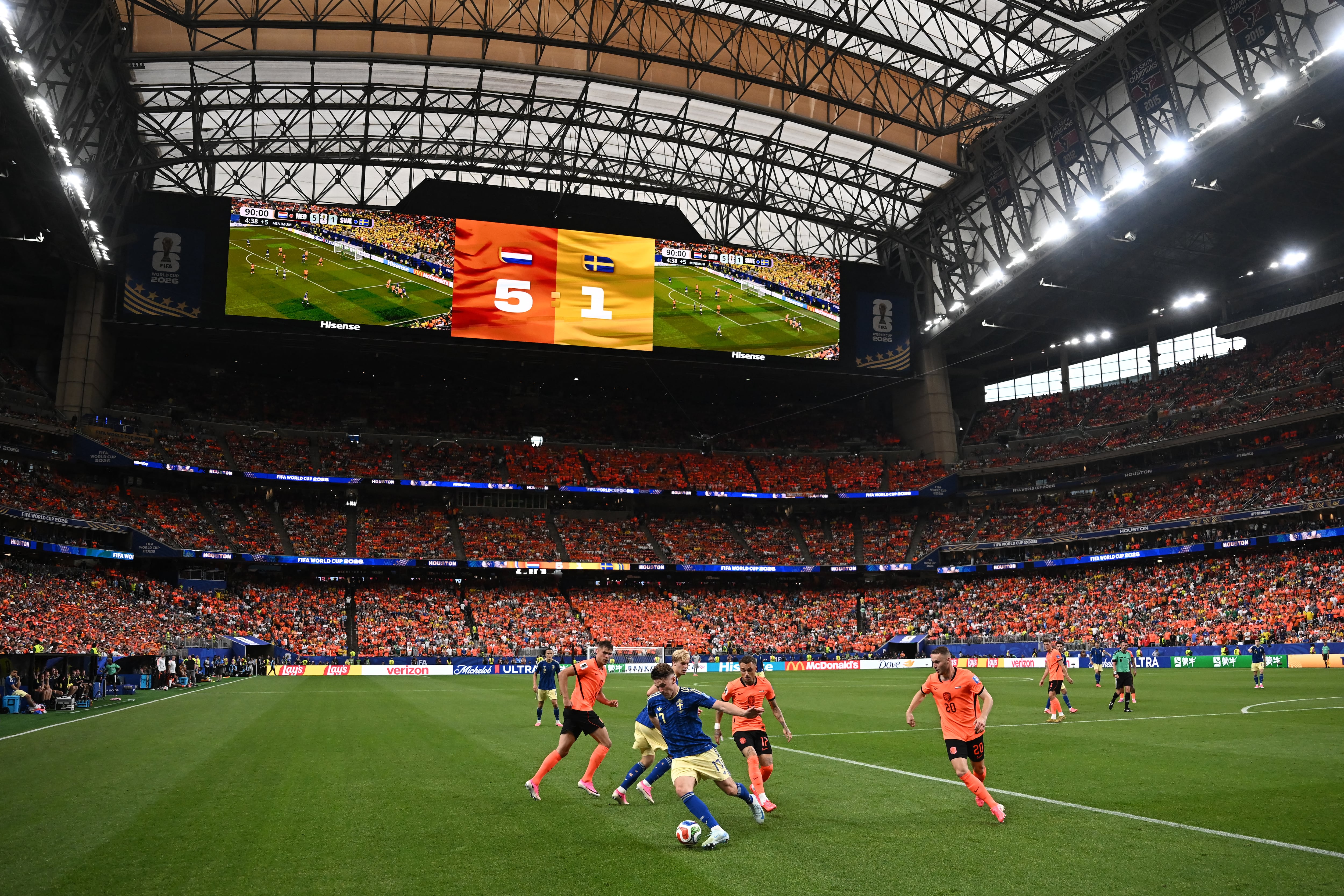 La goleada de Países Bajos ante Suecia, en el Estadio de Houston, deja a los neerlandeses prácticamente en la siguiente fase.