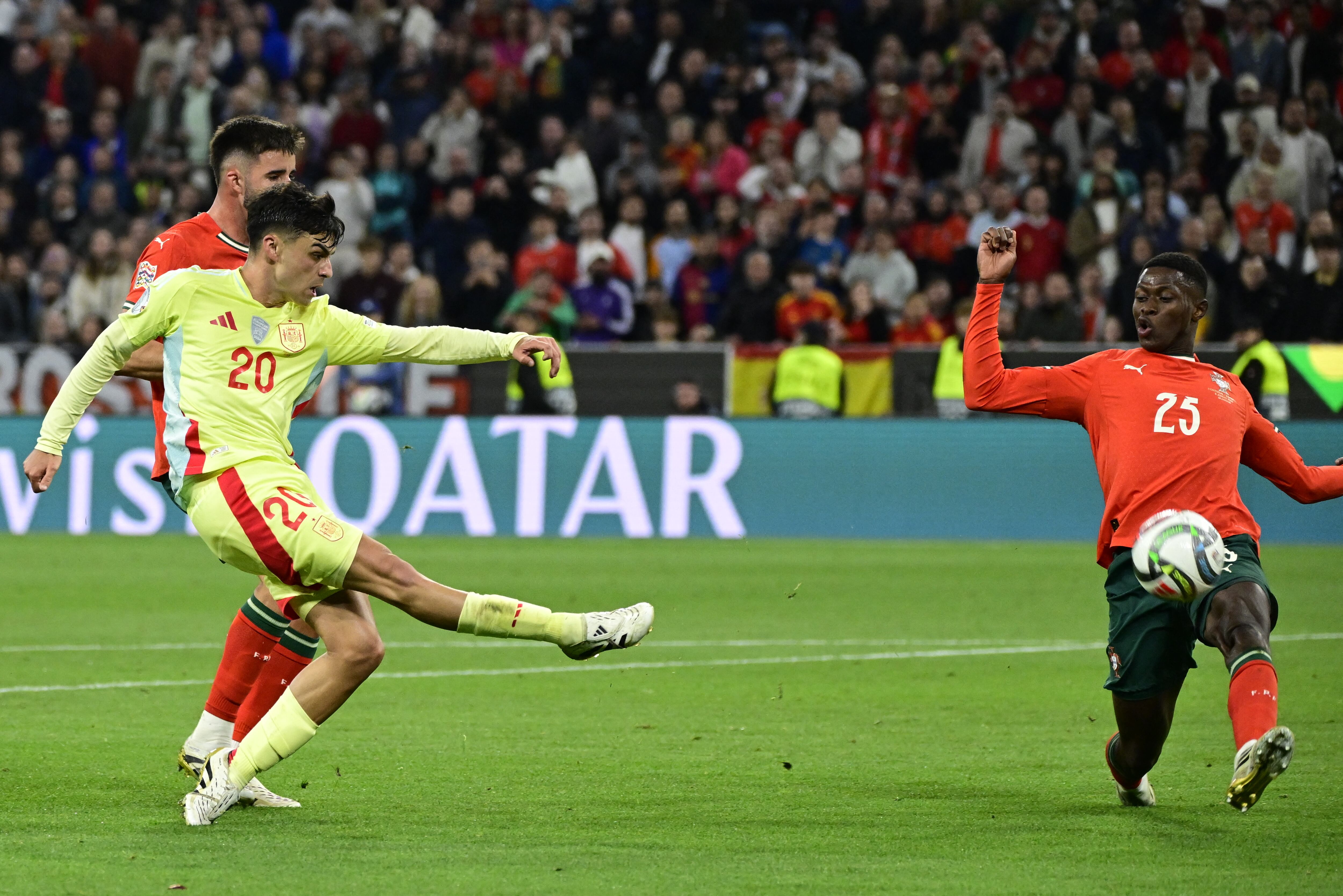 Portugal vs España. Final Liga de Naciones de la UEFA. AFP.