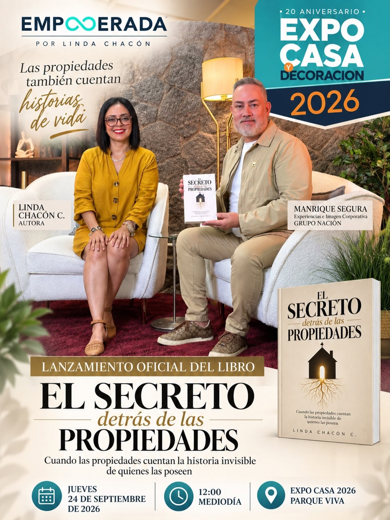 Este 2026 Expocasa está celebrando 20 años y para celebrar sorteará una quinta en Guanacaste de 5 mil metros cuadrados