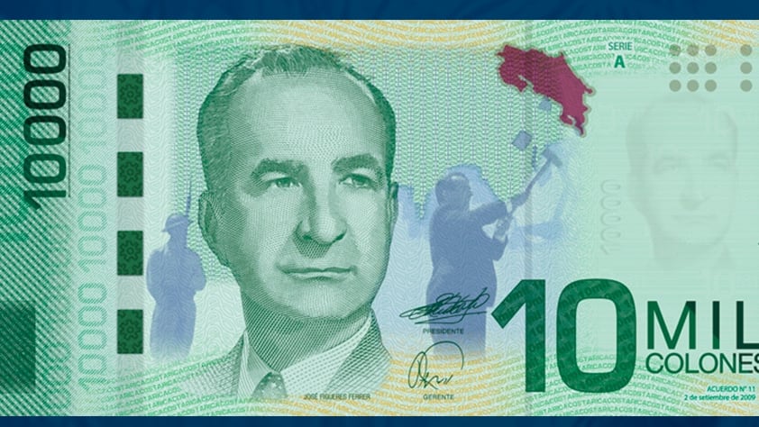 El Banco Central de Costa Rica retira, a partir del 1 de octubre del 2022, los billetes de 10 mil colones de papel