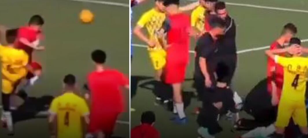 Jugador Wassim Jazzar, jugador del fútbol de Argelia, muere a los 17 años tras recibir una patada en su abdomen.