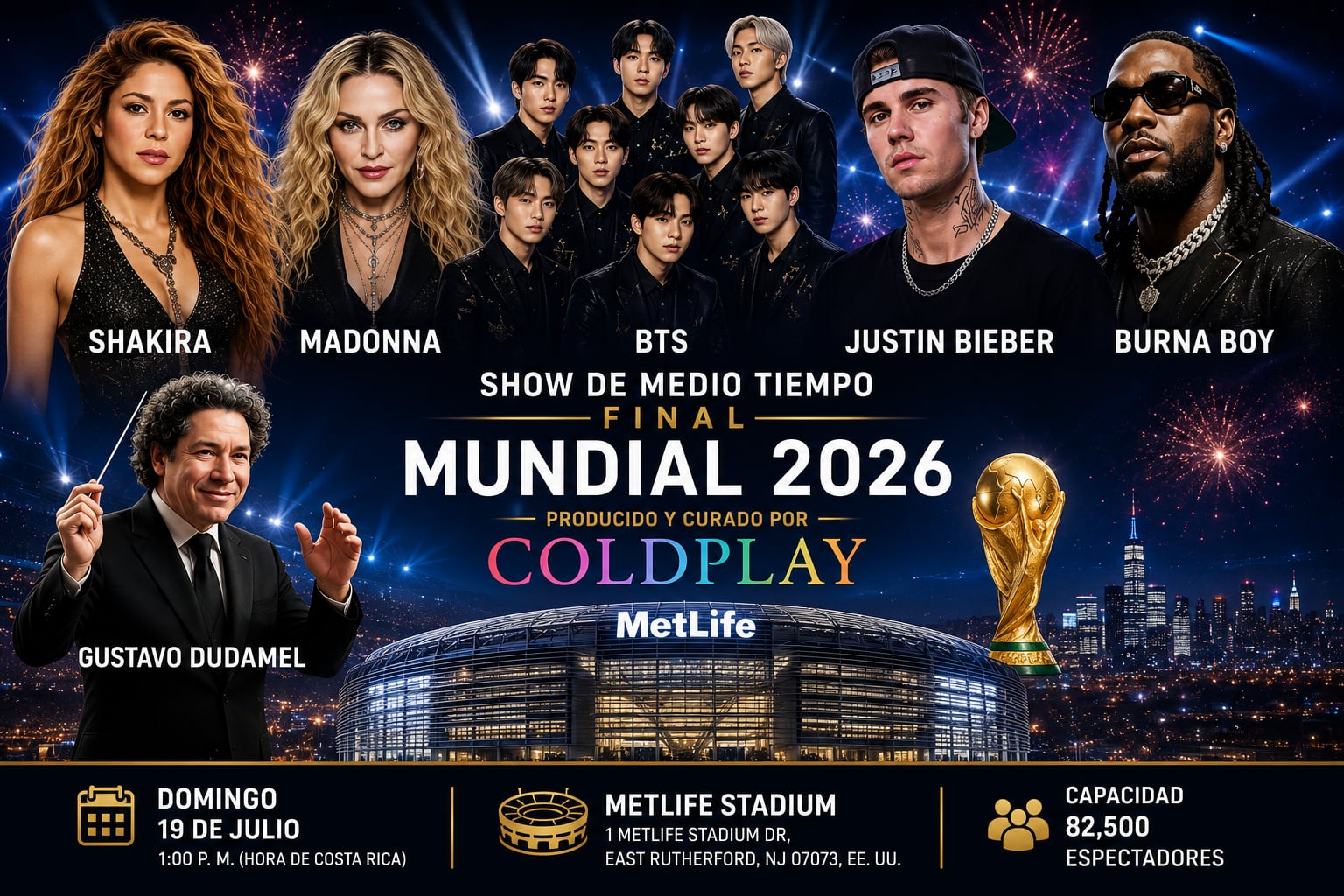 Justin Bieber fue el artista más reciente en sumarse al espectáculo organizado por la FIFA.