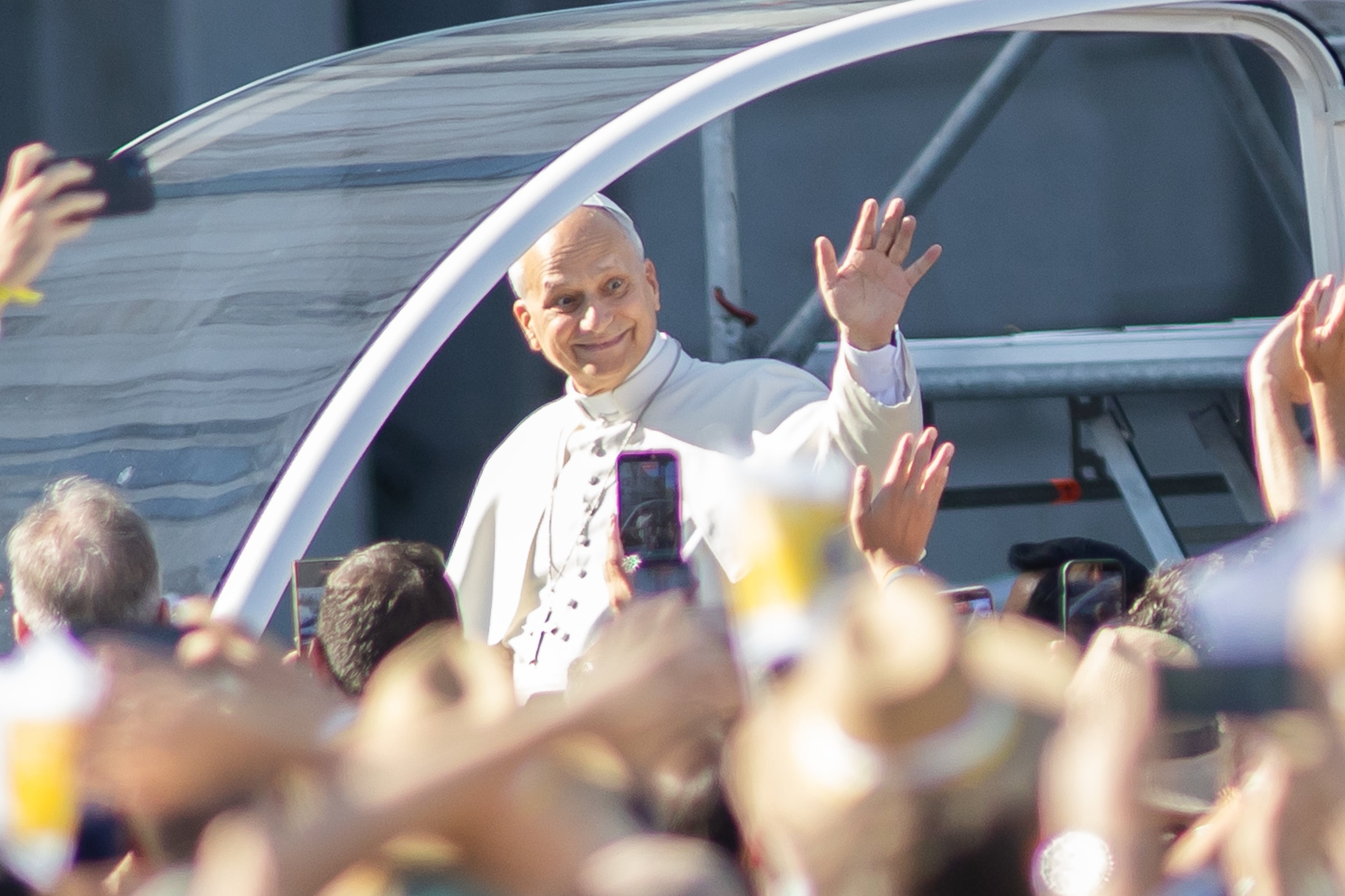 Visita del papa León XIV a España, foto del 7 de junio 2026