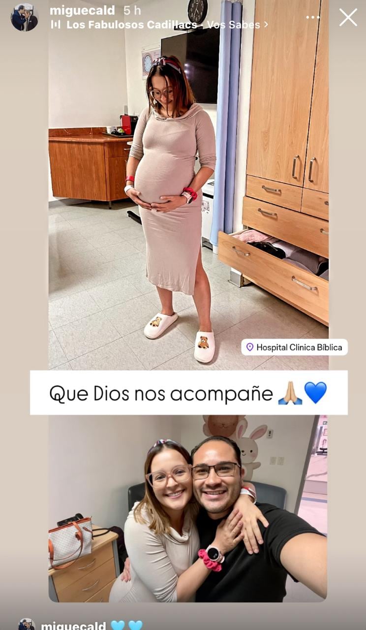 Miguel Calderón junto a su esposa Lucía recibieron a su primer hijo, Alejandro.