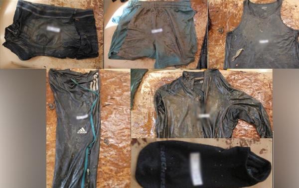 Un hombre que fue hallado sin vida en represa Hidroeléctrica Puente de Mulas en Brasil de Santa Ana, San José, en diciembre del 2024 no ha sido identificado ni reclamado, andaba esta ropa, si la reconoce llame al OIJ. Foto: OIJ