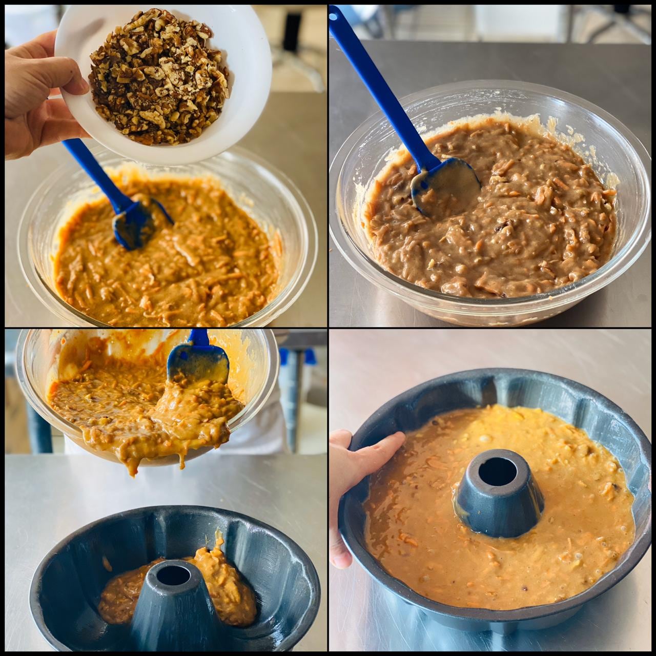 Receta para preparar queque de zanahoria. Cortesía chef Candy Zamora.