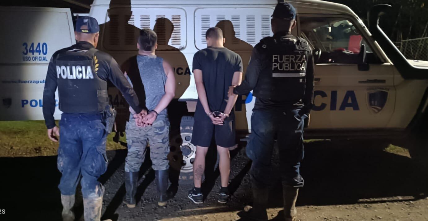 Ambos sujetos fueron detenidos por medio de un operativo realizado en Cutris. Foto MSP.