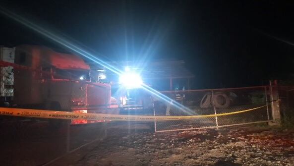 El fatal hecho ocurrió en una especie de llantera. Foto STV Sarapiquí.