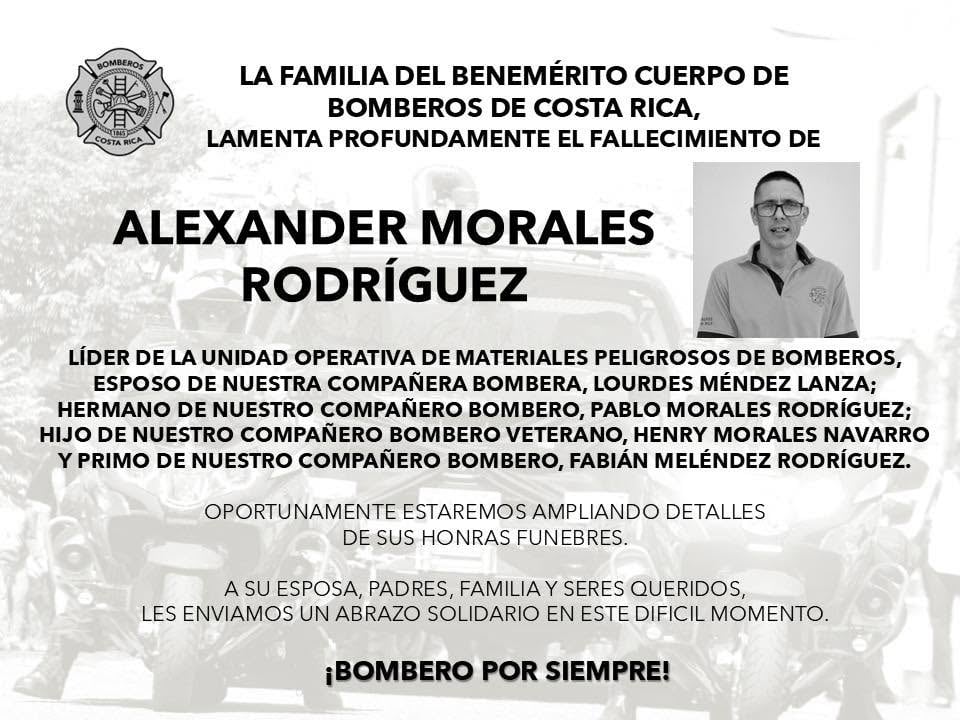 Alexander Morales Rodríguez era líder de la Unidad Operativa de Materiales Peligrosos