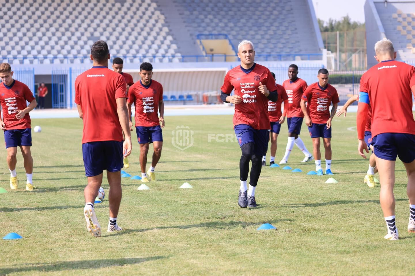Entrenamiento de la Selección de Costa Rica en Kuwait. Prensa Fedefútbol.