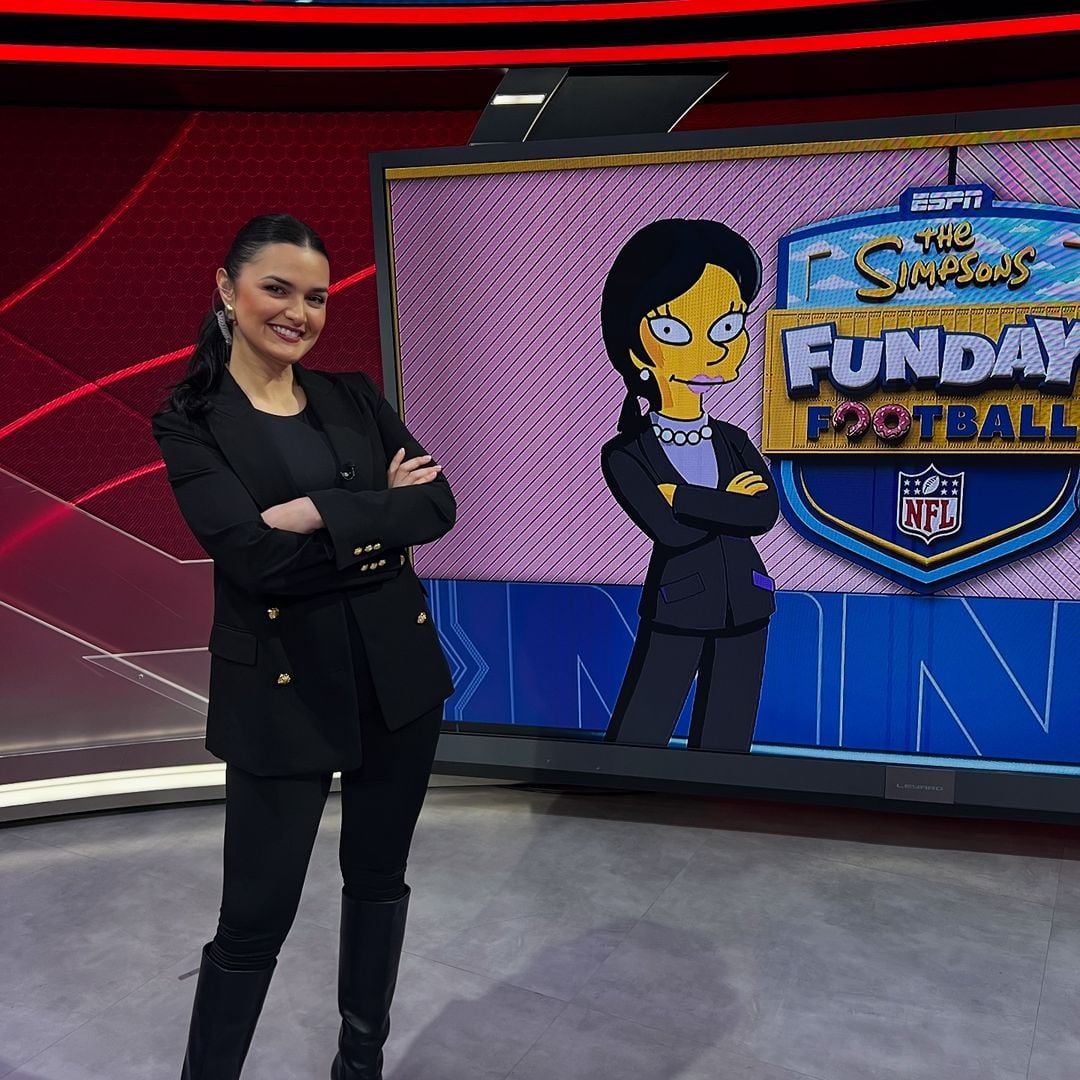 Natalia Álvarez, periodista de ESPN con su propia versión de Los Simpson,.