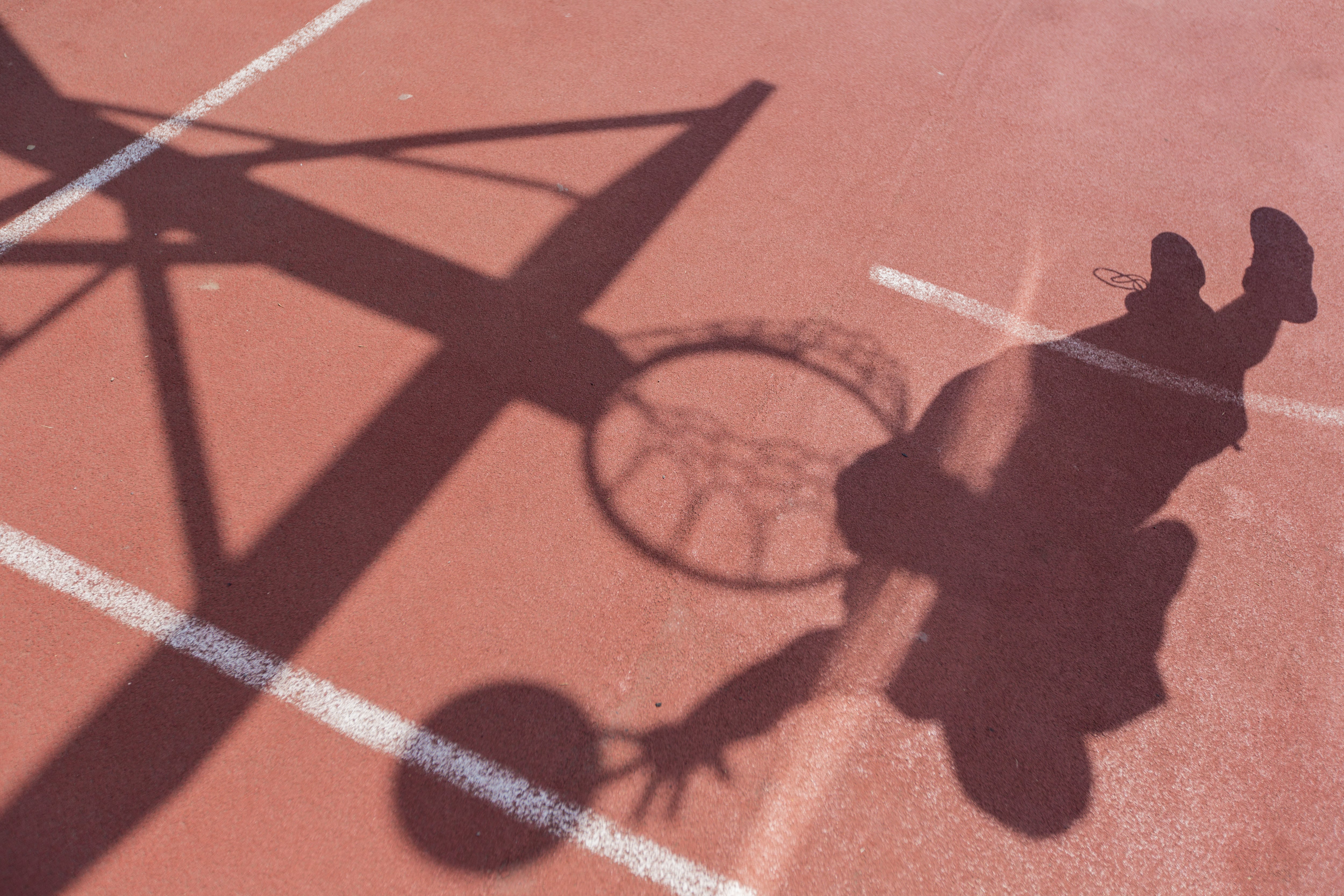 baloncesto, sombra de jugador de basquetbol