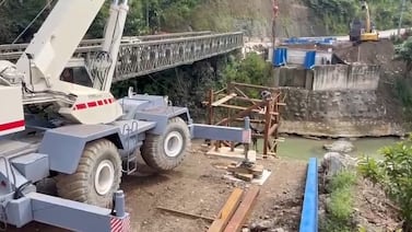 MOPT realizará cierres de 15 minutos por construcción de puente en Pérez Zeledón