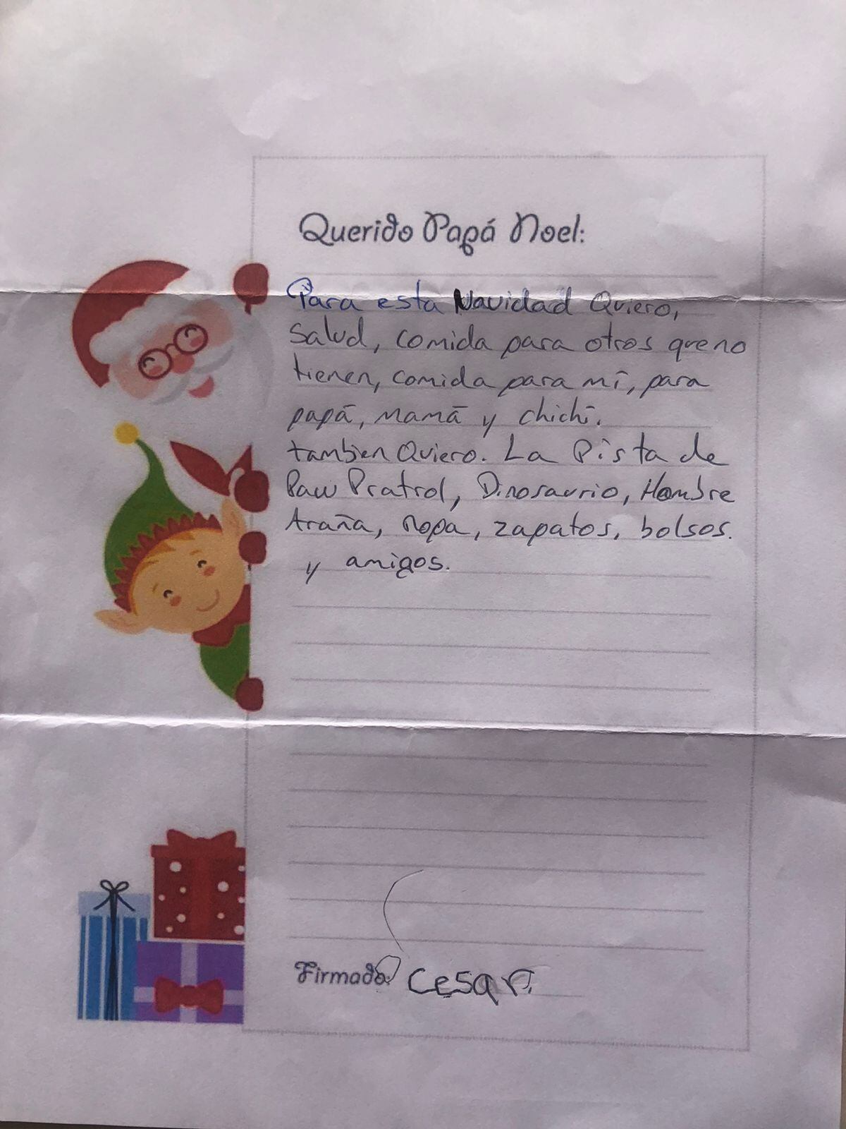 Treinta y cinco niños del Centro de Educación y Nutrición de Golfito (CEN-Golfito), cargados de ilusión y amor le hicieron una bella carta al Niñito Jesús y a Santa, con el fin de recibir regalitos esta Navidad.