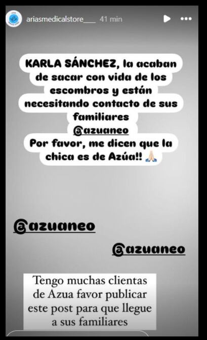 Esta fue la publicación compartida en redes sociales