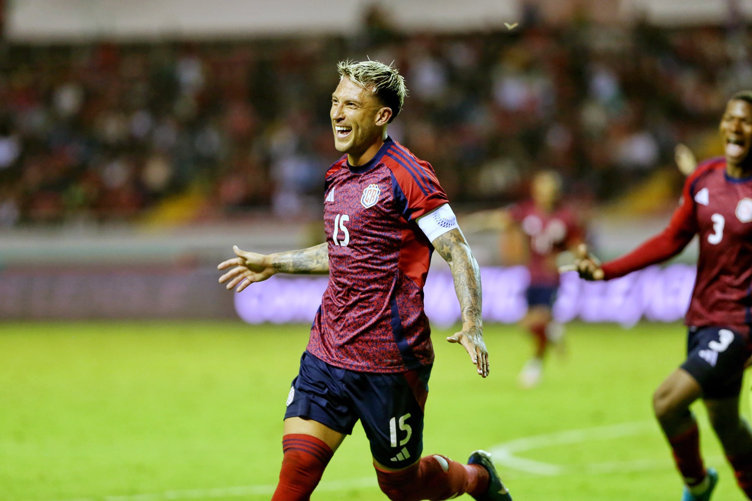 05/09/2024/  Juego entre la selección nacional de Costa Rica vs Guadalupe por la Nations League 2024 de CONCACAF en el estadio Nacional / Foto John Durán