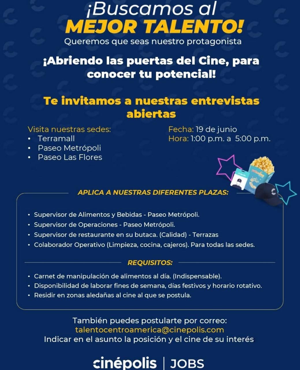 empleo cine 
cinépolis