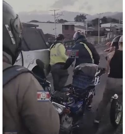 Los testigos golpearon al conductor al alcanzarlo