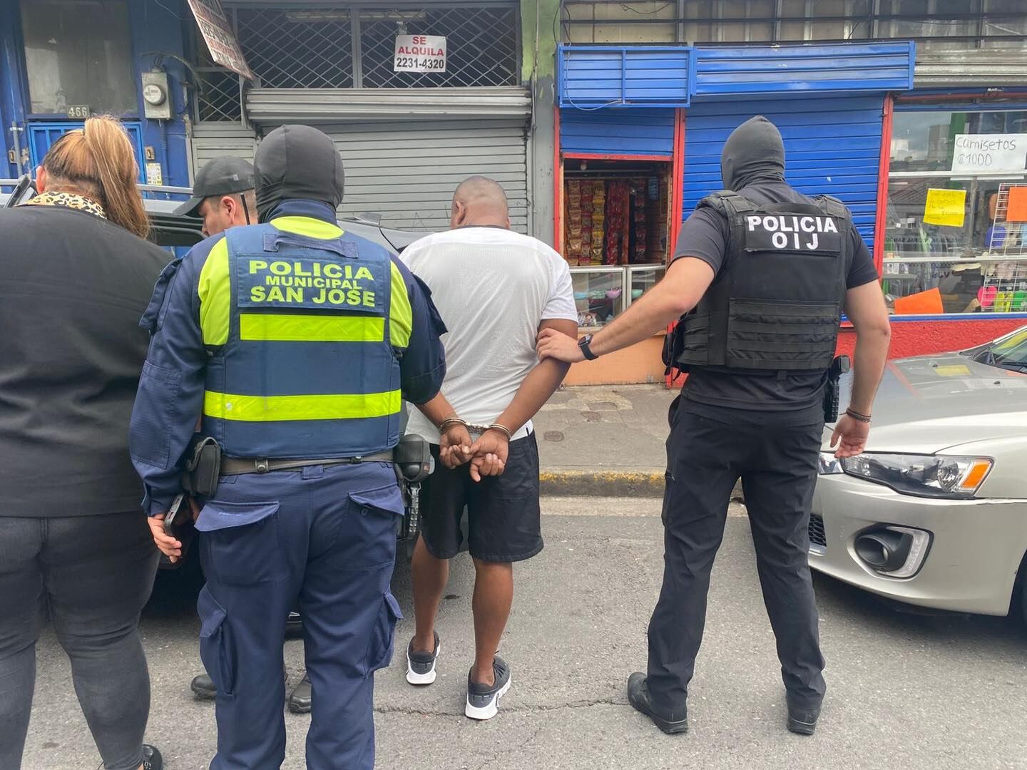 Operativo Escudo en el centro de San José. Foto Ministerio Público.