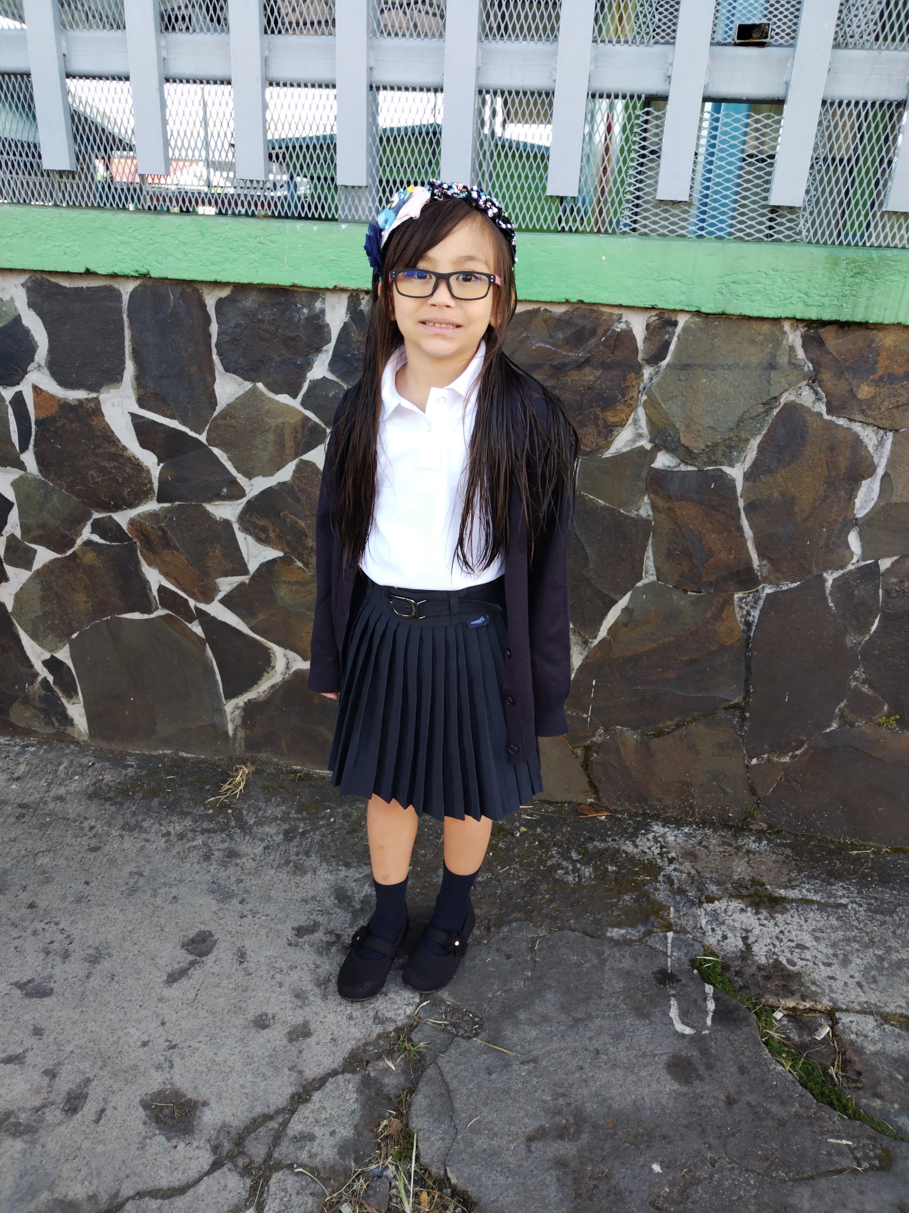 Eliza González entró este 2025 a primer grado de la escuel en la Escuela Central de San Sebastián