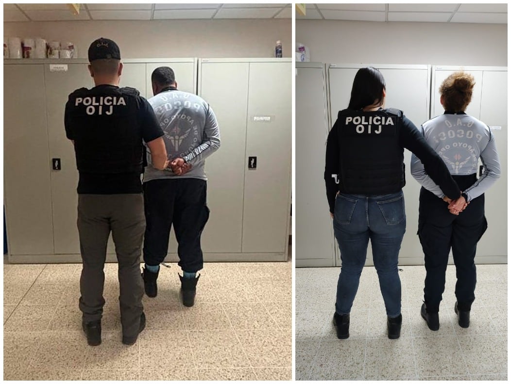 Se trata de dos mujeres y tres hombres que trabajan para la Fuerza Pública.