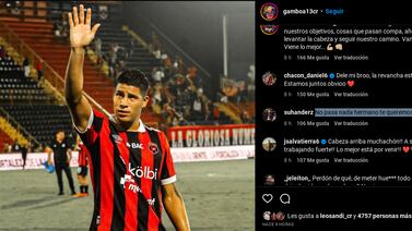 Alexis Gamboa, jugador de Alajuelense, pide perdón y así reaccionaron sus compañeros