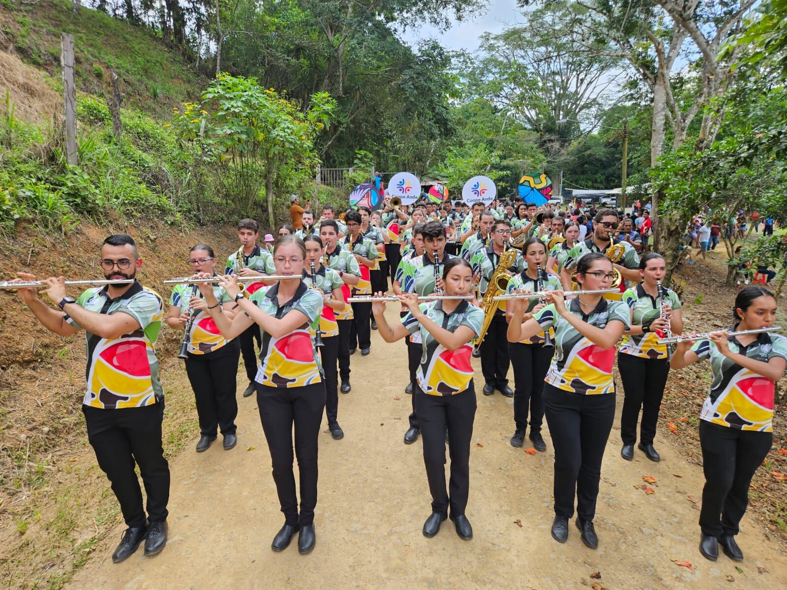 Banda de Zarcero Se presentó en zona indígena este sábado. Cortesía